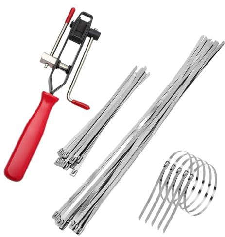 CV Boot Clamp Tools | Verstellbare Schellen aus Edelstahl für Kardangelenke | Autozubehör für Profis und Mechaniker | Werkzeug für Garage Werkstatt Passionierte Mechanik