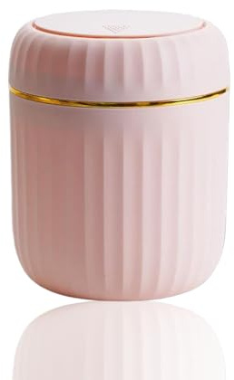 Sightday 3L Small Bin With Lid,Trash Mini Desk Bin,Small Bathroom Bins,Plastic Bin With Lid for Office,Bathroom,Desktop,Table, Kitchen,Diaper,bedroom,Tea Bag(Pink)