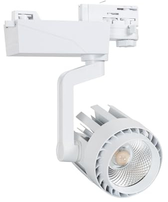 LEDKIA LIGHTING 1-Phasenstromschiene LED-Strahler 30W Dora (3000K - 4000K - 5000K) Weiß