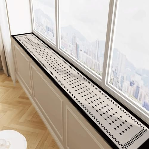 Schmale Fensterbank-Polsterung, saugfähig, staubdicht, Matte für Balkonkanten und Leseecken, Bankkissen, (B 180 x 40 cm)