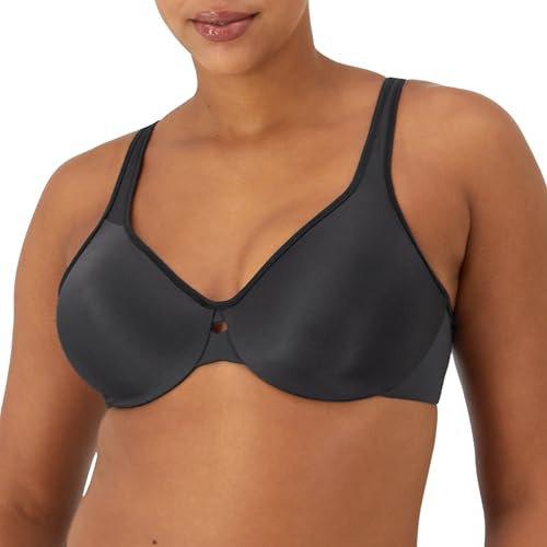 Lilyette by Bali Women's Plunge Into Comfort Keyhole Minimizer Bra,Onyx,38D