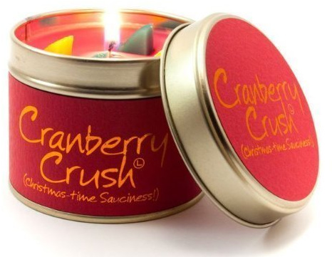 Lily Flame Scented Candle in a Presentation Tin - Cranberry Crush