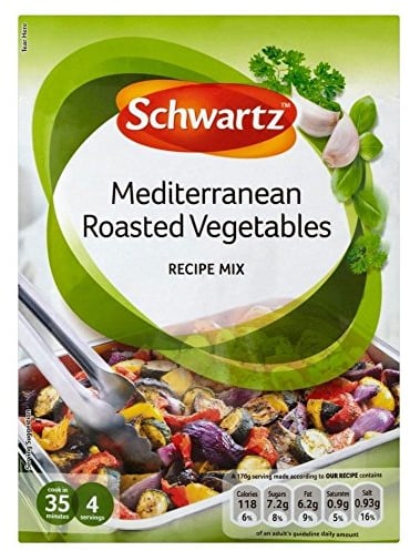 Schwartz Mediterranean Roasted Vegetables Recipe Mix (30g) - Pack of 6