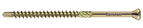 EUROTEC Holzbohrschraube Torx 10 mit Zierkopf, 3.2 x 60 mm, 500 Stück, verzinkt gelb, 110286
