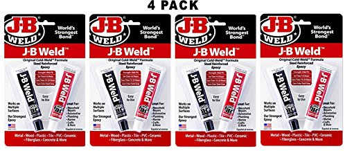 J-B Weld 8265S Lot de 4 tubes époxy renforcés en acier 56,7 g