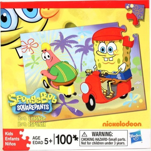 Spongebob Squarepants 100 Piece Puzzle - Spongebob on Scooter