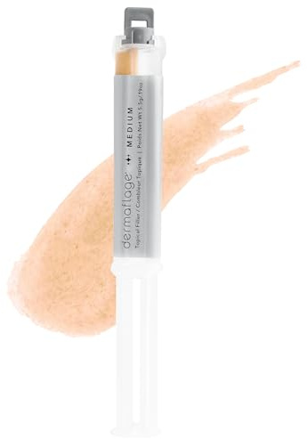 Dermaflage Topical Filler Single Applicator for scars & wrinkles - Medium | Silicone Refill Scar Filler for Recessed Scars, Wrinkles & Deep Pockmarks, Waterproof Skin-Like Concealer, 30 Applications