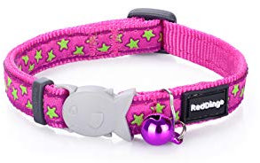 RED DINGO Collier pour Chat Rose Etoiles Vert 20-32 12 mm