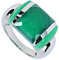 La Luna Design Damen-Ring Sterling-Silber 925 rhodiniert Chalcedon grün RW17