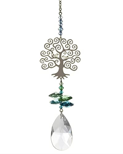 Swarovski-Kristall, Fantasy-Sonnenfänger zum Aufhängen + 38 mm Mandel – Baum des Lebens
