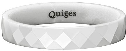 Quiges Stapelring Kombinationsring Bandring Füllring 4mm Höhe Keramik Weiß Ringgröße 20mm (63)