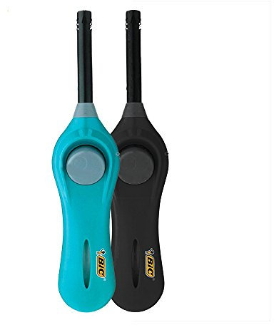 Lot de 5 allume-gaz Bic Mega Lighter à gaz en plastique électronique 20 cm Différentes couleurs