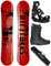 AIRTRACKS Snowboard Set Board Linear Camber Extra Wide 165 + Snowboard Bindung Master + Boots Star Black 45 + Sb Bag