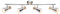 Deckenstrahler Flur 4-Flammig Deckenlampe Holz-Optik Flurlampe Spots beweglich (Deckenbeleuchtung, Wohnzimmer-Lampe, Deckenleuchte, Deckenspot, 80 cm, 4 x E14 Fassung)