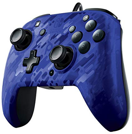 PDP Mando Pro Deluxe Faceoff Chat Audio Camo Azul (Nintendo Switch)