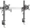 HFTEK 2-Fach-Monitorarm - dual - Halter Tischhalterung für 2 Bildschirme von 15 – 27 Zoll mit Klemmsystem - VESA 75/100 (MP220C-NS) -Individuell umrüstbar