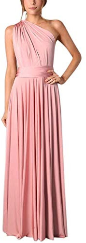 Infinity Robe de Demoiselle d'honneur, avec Bandeau, Taille 42 à 48, Longue, Disponible en Plusieurs Couleurs, 70 Styles différents, Robe de mariée, de soirée, Blush (Rose)., 42-48