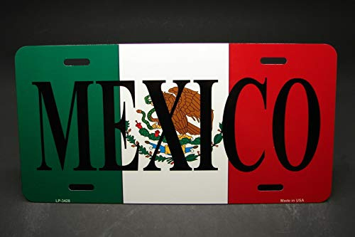 MNUT Mexiko-Flagge Metall Aluminium Auto Kennzeichen Bandera Mexicana Placa Nummernschild 15,2 x 30,5 cm