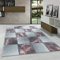 Carpetsale24 Modern Designer Teppich, Kurzflor Karo Design - Marmor Optik, Rechteckig, Rosa Grau Weiß, Wohnzimmer, Schlafzimmer oder Jugendzimmer Teppich, Größe:160 x 230 cm