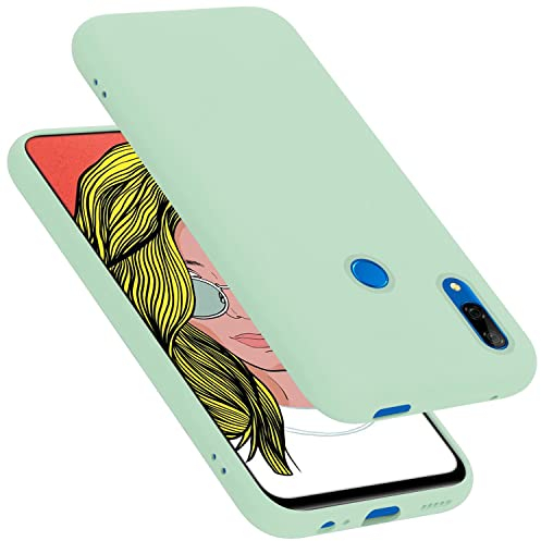 Cadorabo cover compatibile con Huawei P SMART Z / Y9 PRIME 2019 / Enjoy 10 PLUS, cover in silicone liquido per P SMART Z, custodia in silicone, resistente ai graffi - LIQUID VERDE CHIARO
