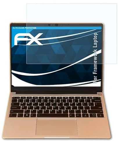 atFoliX Schutzfolie kompatibel mit Framework Laptop Folie, ultraklare FX Displayschutzfolie (2X)