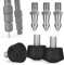 Rigych 6 Stück Tripod Rubber Feet mit Anti-Rutsch Stativ Gummi Spike Fuß Pad 3/8 Gewinde, Edelstahl Kamera Stativ Spikes für Stativ Einbeinstativ Fotografie Zubehör