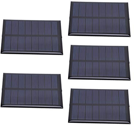 Módulo de panel solar, 4V 0.6W Cargador solar 5 piezas Mini panel solar de energía portátil Cargador de batería Panel solar Módulo de placa de celda de epoxi para batería Juguetes Cargador Luz
