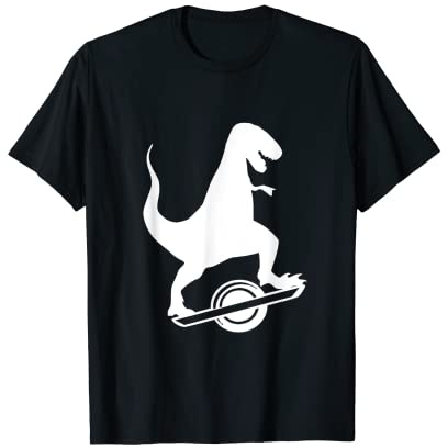 Elektrisches Skateboard One Wheel Float T-Rex Saurus Retro T-Shirt