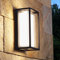 WAYEE Außenleuchte,Außenlampe,Außenleuchte,Wandleuchte Aussen,Außenwandleuchten Haus,LED 12W Schwarz Wasserdicht Anthrazit Moderne Verandaleuchte,Haustürleuchten,Doppelschirme,Aluminium