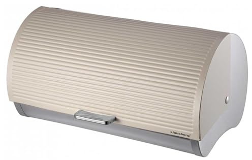 Luckyberg Elegant Brotkästen, Brotaufbewahrungsbox, Geräumiger Brotkasten aus Metall, Brot und Kekse Lange Aufbewahren und Frisch, (Brotkasten beige)