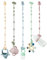 PandaEar Silicone Toy Straps for Baby- 5 Pack Dinosaur Baby Toy Safety Straps- Adjustable Pacifier Teether Holder Straps- Silicone Dummy Clips for Bottles, Strollers, High Chairs, Cribs