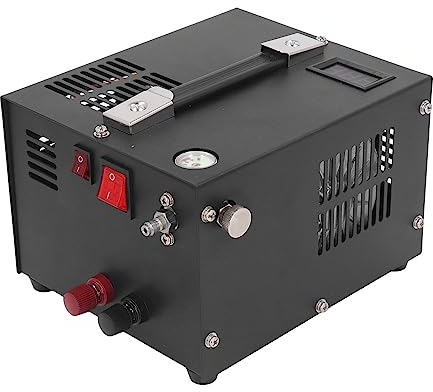 Fockety Compressore d'Aria di PCP, Pompa ad Alta Pressione del compressore d'Aria di DC12V 4500Psi, Olio Acqua Libera e compressore Elettrico di Raffreddamento del Fan di Scuba di PCP