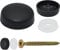Ex Large SNAP-ON Two Piece Dome Black Matt Screw Cover Caps With CSK Bases Pack of 50