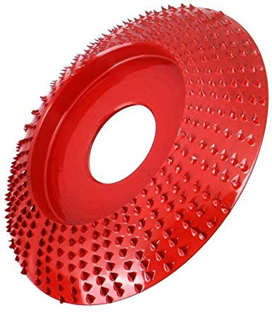 CruSio Wood Angle Grinding Wheel Sanding Carving Rotary Tool Abrasive Disc for Angle Grinder Tungsten Carbide 22Mm Bore Shaping,Gold/Red