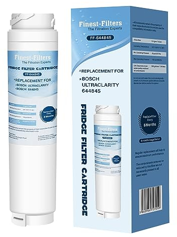 Finest-Filters Fridge Water Filter Compatible with Bosch UltraClarity 644845 REPLFLTR10 00740560 9000194412 9000077104 Neff Gaggenau Miele/Haier 0060820860 0060218743 Rangemaster DxD 90170 Filters