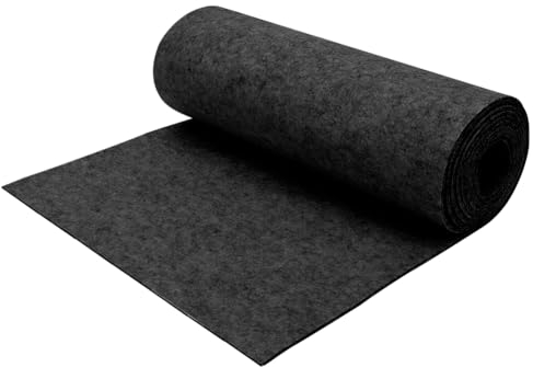 Umllpet Filzrolle Filzstoff, Dunkelgrauer Filzstoff, Filz Meterware, 30cmx250cmx3mm Filzrolle Dekofilz für DIY Basteln Handwerken Dekorationfilz, DIY Handwerk, Patchwork Nähen, Weihnachten Dekoration