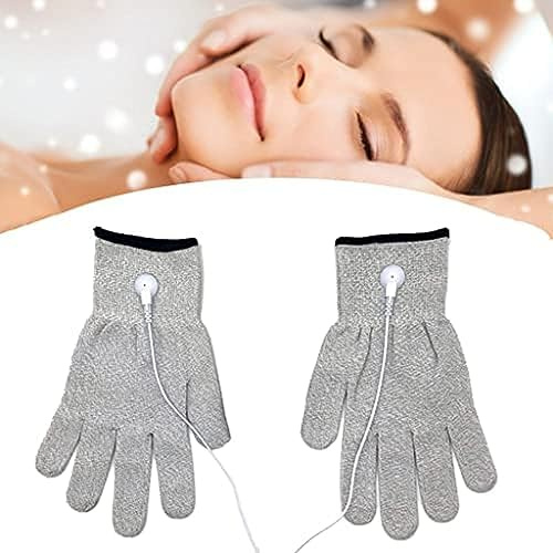 3er-Pack Leitfähige Faser-TENS/EMS-Elektroden-Gesichtsmassage-Mikrostrom-Handschuhe Zur Gesichts- Und Körperverdünnung Und -straffung, Lindert Schmerzen,Grau,Picturesque234