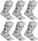 BRUBAKER 6 Paar Weihnachtssocken für Damen und Herren - Pinguine - Baumwolle Socken Weihnachten - Größe 41-45