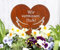 LB H&F Trauerdekoration Grabschmuck Metall für Gestecke - Engelsflügel Flügel - Wir vermissen Dich - Grab zum stecken - witterungs frostbeständig (Herz Rose)