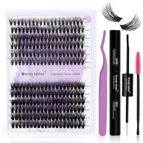 Extension Cils Individuels Kit 240PCS Faux Cils Individuel Bouquet 3D Effet 0.07mm Cluster Lashes Kit D Curl 12-16mm 40D+50D DIY Extensions de Cils Cluster Kit(3D-40D/50D-D-Cils Extension Kit)