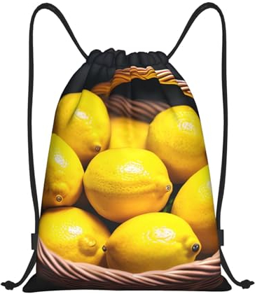 OrcoW One Basket Rucksack mit Kordelzug, wasserdicht, für Sport, Fitnessstudio, Yoga, für Damen und Herren, Schwarz , S