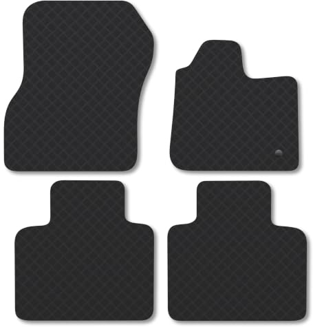 Renault Zoe (2013-2021) 3mm Rubber Car Mats | Tailored Fit Durable Floor Mats Full Coverage Protection Waterproof Accessories Easy Clean Anti Slip Made in the UK