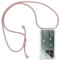 Ptny Handykette Hülle Durchsichtige kompatibel mit Xiaomi 14 5G Hülle mit Band zum Umhängen, Handyhülle Dünn Stoßfest Silikon Transparent Hülle mit Kette Xiaomi 14 5G, Roségold