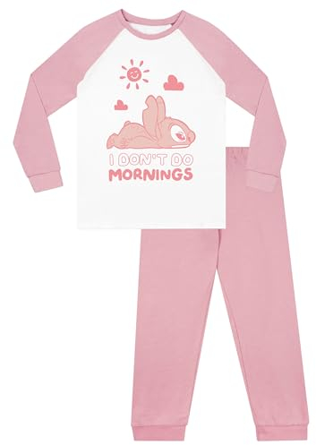 Disney Stitch Schlafanzug | Langarm Lilo Und Stitch Pyjama | Baumwolle Kleidung Mädchen | Rosa 128