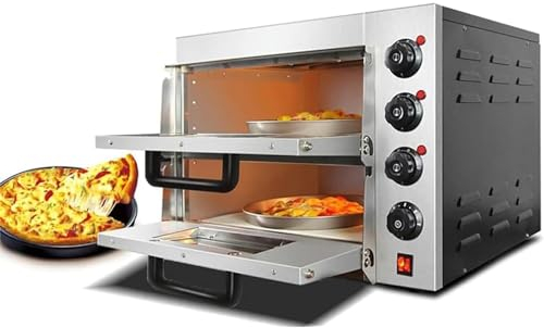 Forno Elettrico Per Pizza, Pizzaiolo Da Interno 3000 W Con Manico Antiscivolo, Tempi Precisi E Manopola Controllo Della Temperatura Indipendente, Facile Da Installare, Per Famiglie O Ristoranti