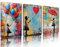 Tucocoo Banksy Wandbilder für Wohnzimmer, Straßenkunst, kleines Mädchen, Gemälde, bunte Leinwand, Graffiti-Ballon, roter Regenschirm, Wandkunst, kreatives Kunstwerk, Heimdekoration, gerahmt, fertig