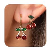 Cherry Earrings 3D Cherry Earrings for Women