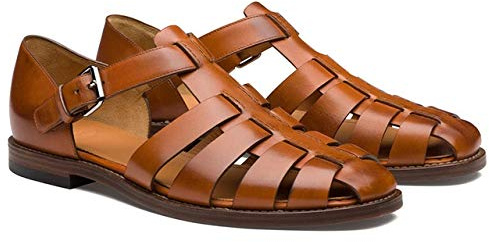 NVNVNMM Sandales pour homme - Sandales d'été en cuir tendance - Antidérapantes - Décontractées - Protection pour homme - Grande taille, marron, 42.5 EU
