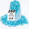 1 LB Sea Blue Flat Glass Beads, 160-180PCS Small Glass Marbles, Mini Flat Round Pebbles for Vase Filler and Floral, Fish Tank Rocks Decorative Gemstones for Home and Aquarium Décor