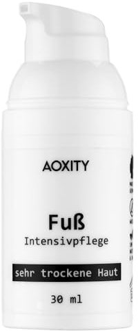 AOXITY Fuß Intensivpflege - 30 ml - im hygienischen Vakuum-Pumpspender - 100% Naturkosmetik